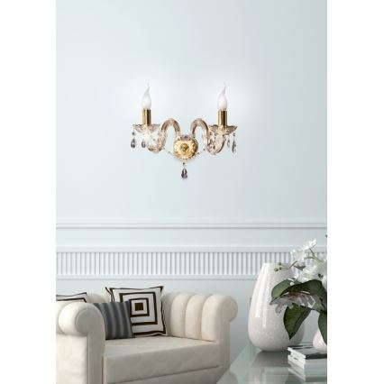 Seinävalaisin MARIA TERESA 2xE14/40W/230V