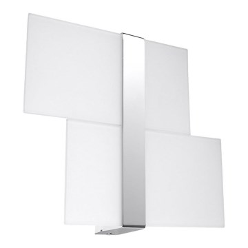 Seinävalaisin MASSIMO 2xG9/40W/230V valkoinen/kiiltävä kromi