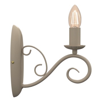 Seinävalaisin MAURO 1xE14/15W/230V beige