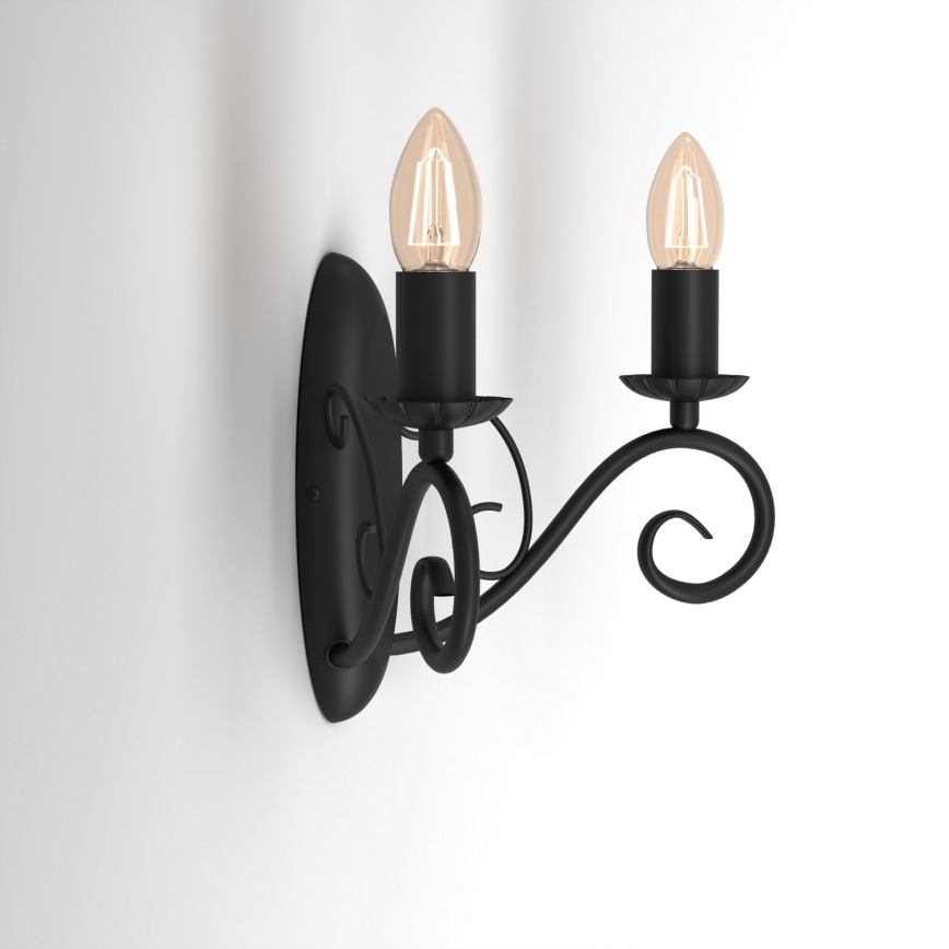 Seinävalaisin MAURO 2xE14/60W/230V