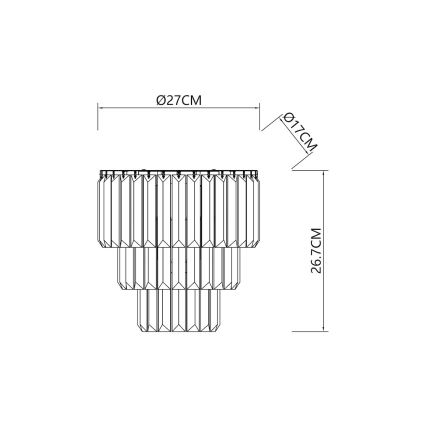 Seinävalaisin MILANO 2xE14/40W/230V kulta