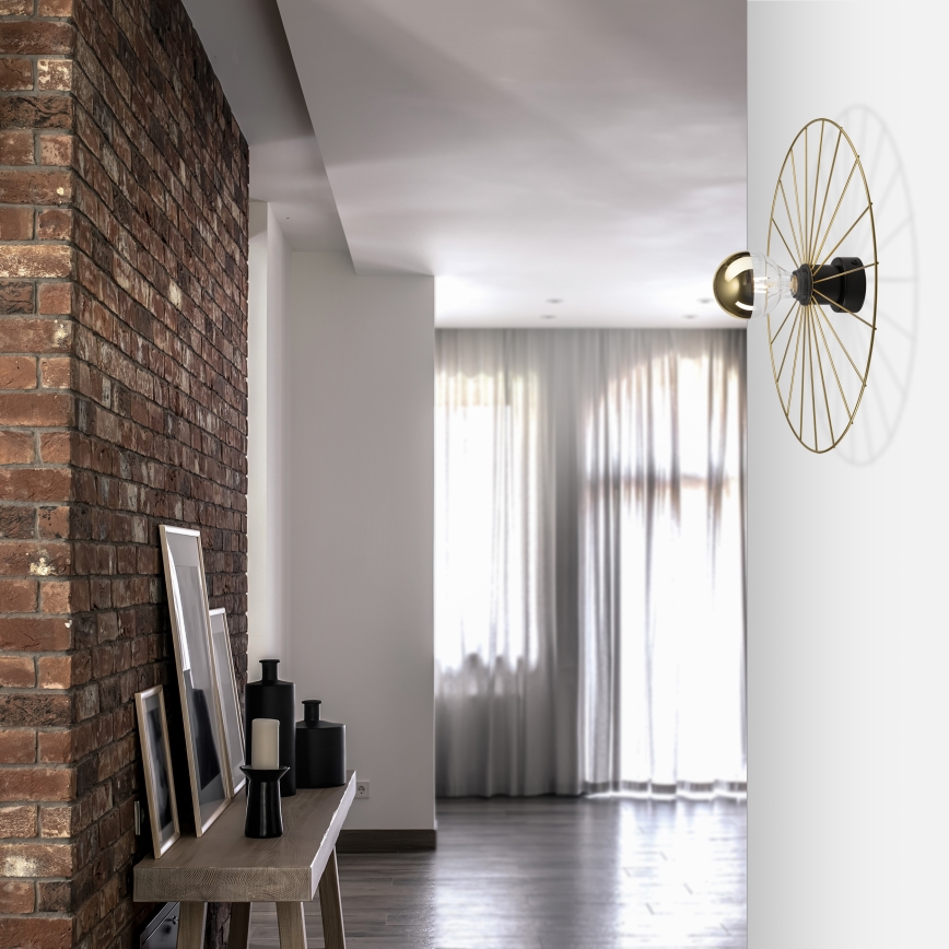 Seinävalaisin MONTANA 1xE27/15W/230V halkaisija 45 cm kulta