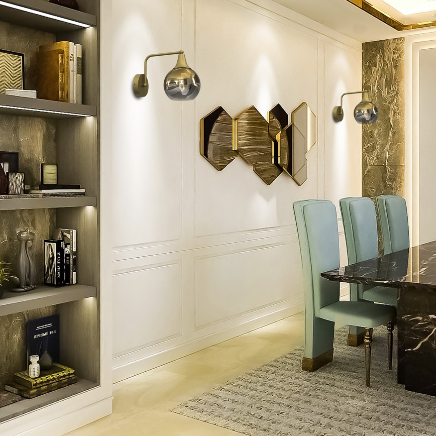 Seinävalaisin MONTE 1xE27/60W/230V kultainen