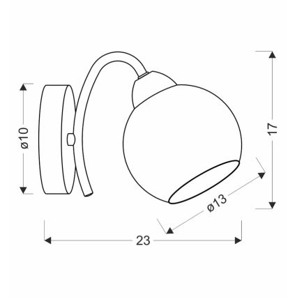 Seinävalaisin NESTOR 1xE27/40W/230V messinki