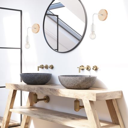 Seinävalaisin ORAZIO 1xE27/60W/230V koivu