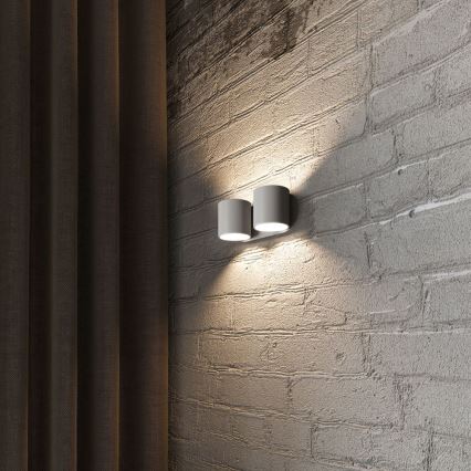 Seinävalaisin ORBIS 2xG9/40W/230V harmaa