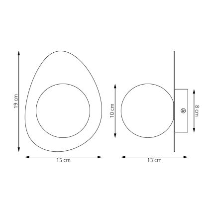 Seinävalaisin OVO 1xG9/8W/230V musta