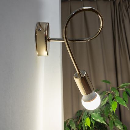 Seinävalaisin OXFORD 1xE27/15W/230V kultainen