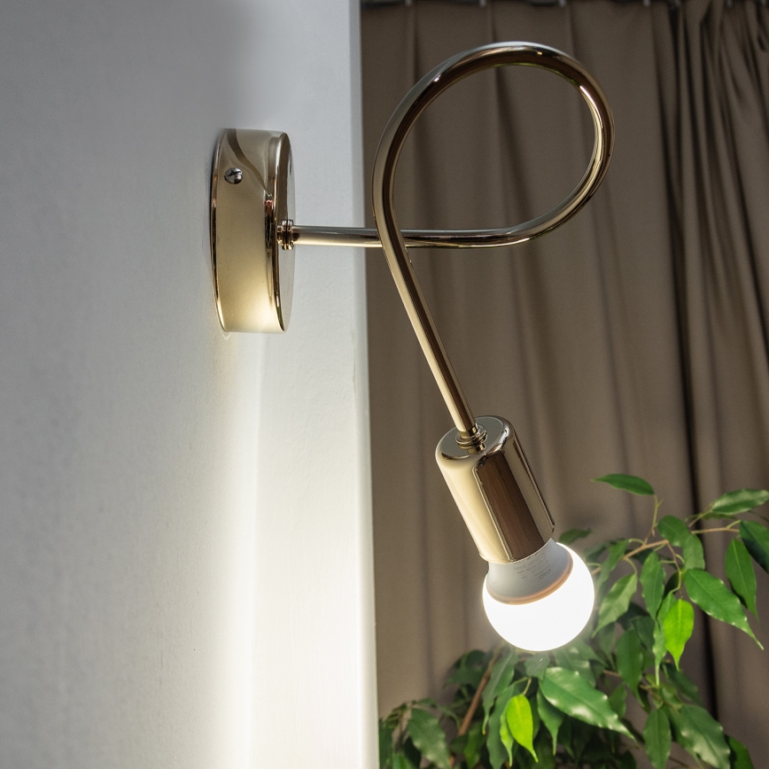 Seinävalaisin OXFORD 1xE27/15W/230V kultainen