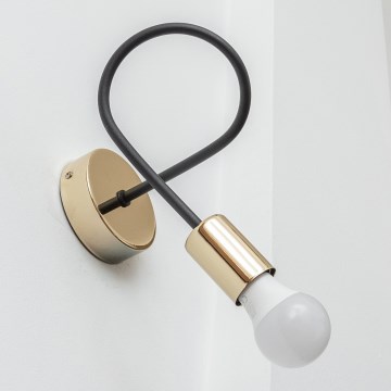 Seinävalaisin OXFORD 1xE27/15W/230V kultainen/musta