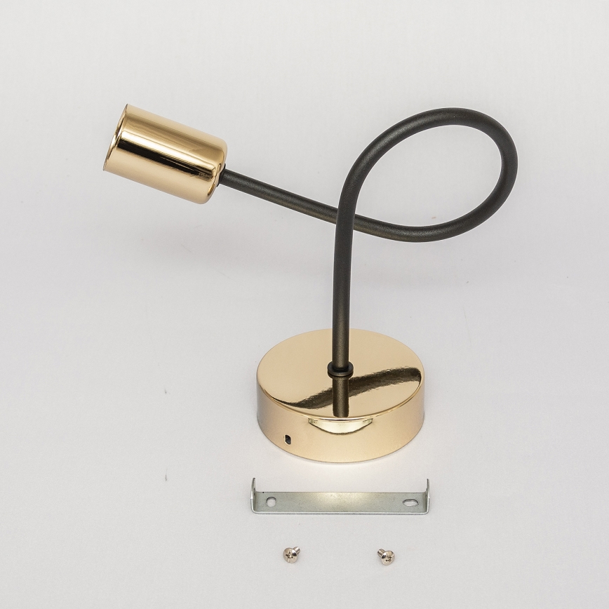 Seinävalaisin OXFORD 1xE27/15W/230V kultainen/musta