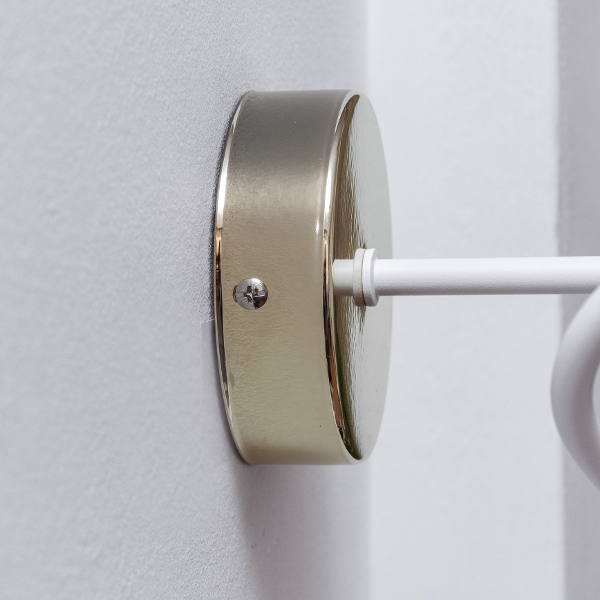 Seinävalaisin OXFORD 1xE27/15W/230V kultainen/valkoinen