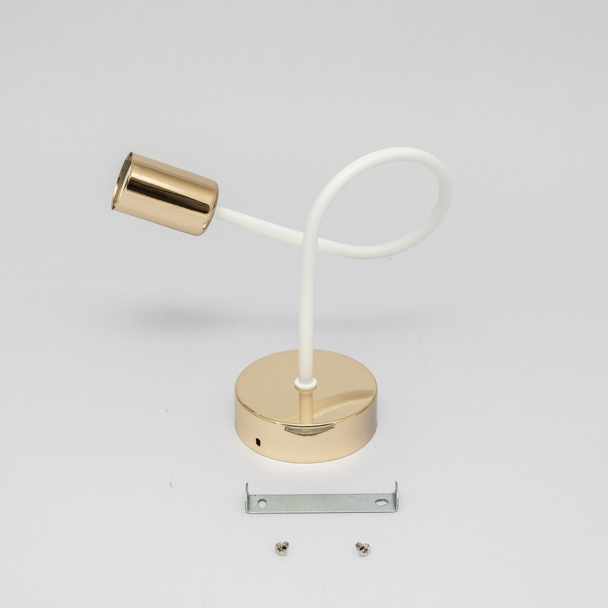 Seinävalaisin OXFORD 1xE27/15W/230V kultainen/valkoinen