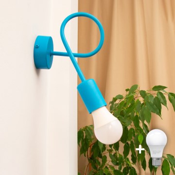 Seinävalaisin OXFORD 1xE27/15W/230V sininen