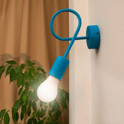 Seinävalaisin OXFORD 1xE27/15W/230V sininen