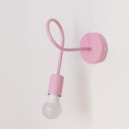 Seinävalaisin OXFORD 1xE27/15W/230V vaaleanpunainen