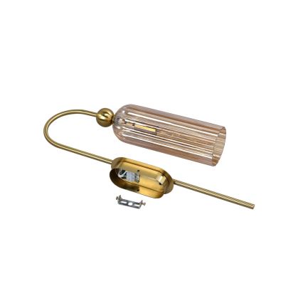 Seinävalaisin PIEGA 1xE14/40W/230V messinki/savunbeige