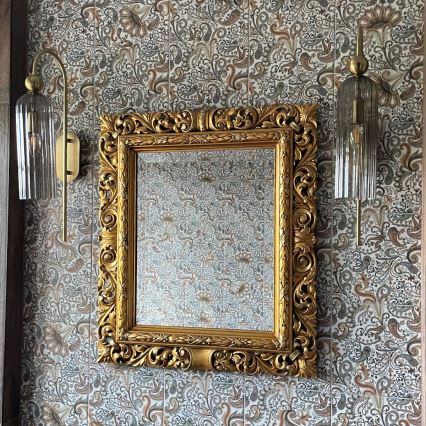 Seinävalaisin PIEGA 1xE14/40W/230V messinki/savunmusta