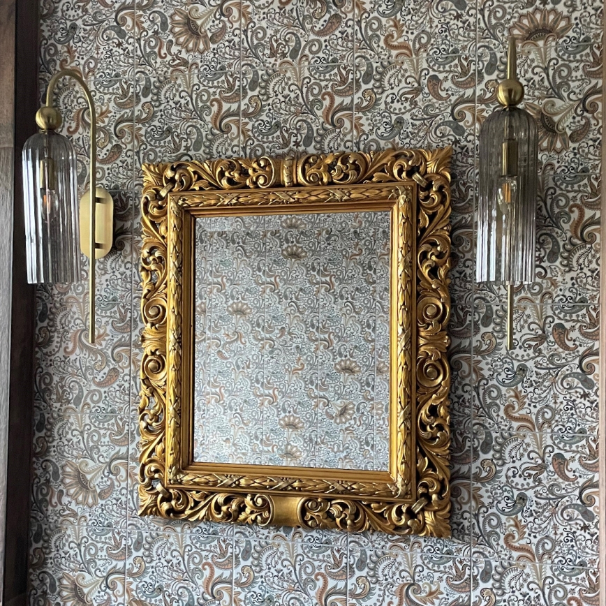 Seinävalaisin PIEGA 1xE14/40W/230V messinki/savunmusta