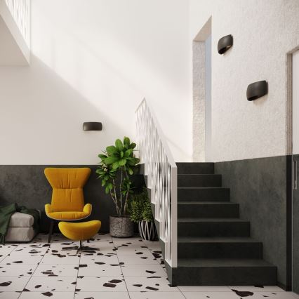 Seinävalaisin PONTIUS 1xG9/60W/230V musta