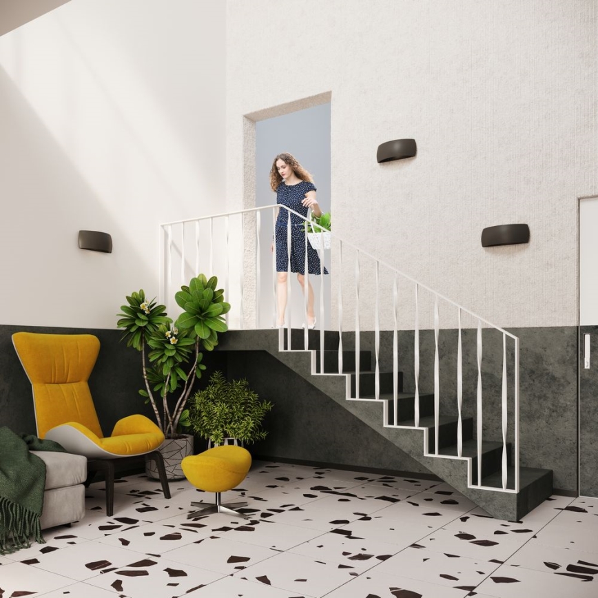 Seinävalaisin PONTIUS 1xG9/60W/230V musta