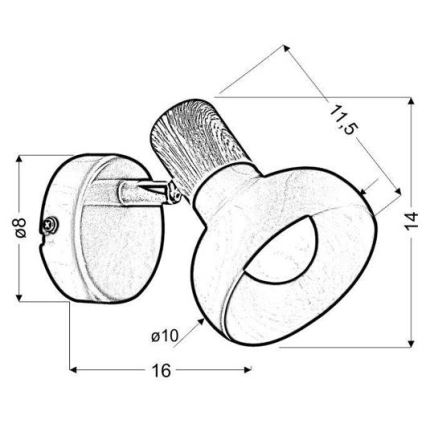 Seinävalaisin PUERTO 1xE14/40W/230V