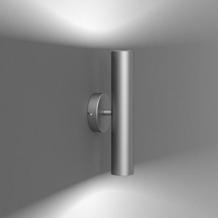 Seinävalaisin RAITO 2xGU10/8W/230V hopea