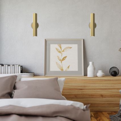 Seinävalaisin RAITO 2xGU10/8W/230V messinki