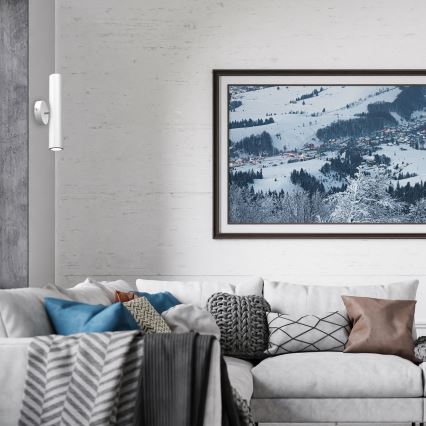 Seinävalaisin RAITO 2xGU10/8W/230V valkoinen