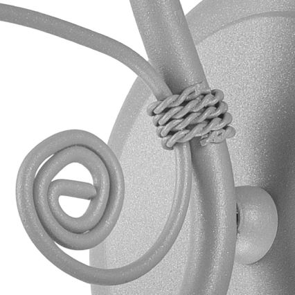 Seinävalaisin RETRO II 1xE27/60W/230V hopea