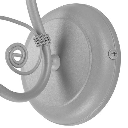 Seinävalaisin RETRO II 1xE27/60W/230V hopea