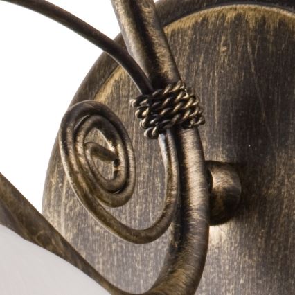 Seinävalaisin RETRO II 1xE27/60W/230V kulta patina