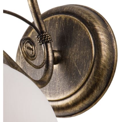 Seinävalaisin RETRO II 1xE27/60W/230V kulta patina