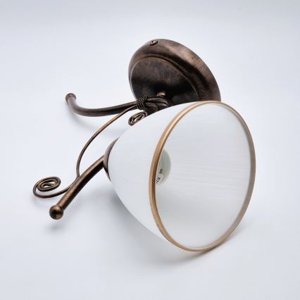 Seinävalaisin RETRO II 1xE27/60W/230V pronssi patina