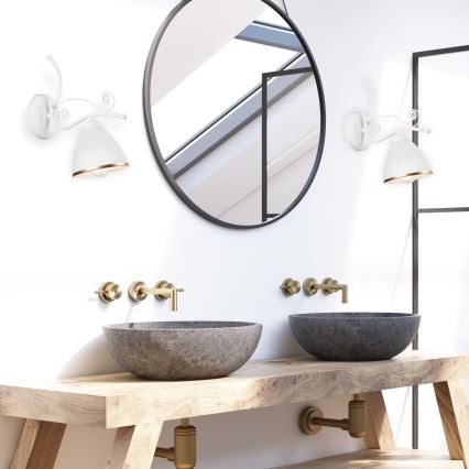 Seinävalaisin RETRO II 1xE27/60W/230V valkoinen