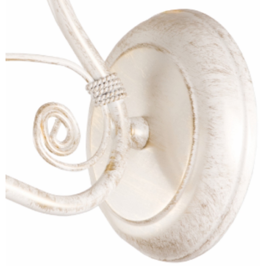 Seinävalaisin RETRO II 1xE27/60W/230V valkoinen patina