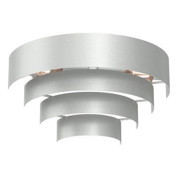 Seinävalaisin RINGS 2xE27/15W/230V kiiltävä kromi