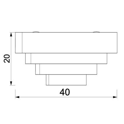 Seinävalaisin RINGS 2xE27/15W/230V kiiltävä kromi