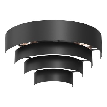 Seinävalaisin RINGS 2xE27/15W/230V musta