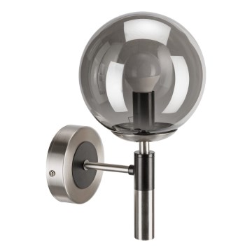 Seinävalaisin ROLLO 1xE14/5W/230V mattakromi/savuinen