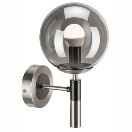 Seinävalaisin ROLLO 1xE14/5W/230V mattakromi/savuinen