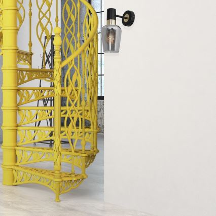 Seinävalaisin ROMA BLACK 1xE27/60W/230V