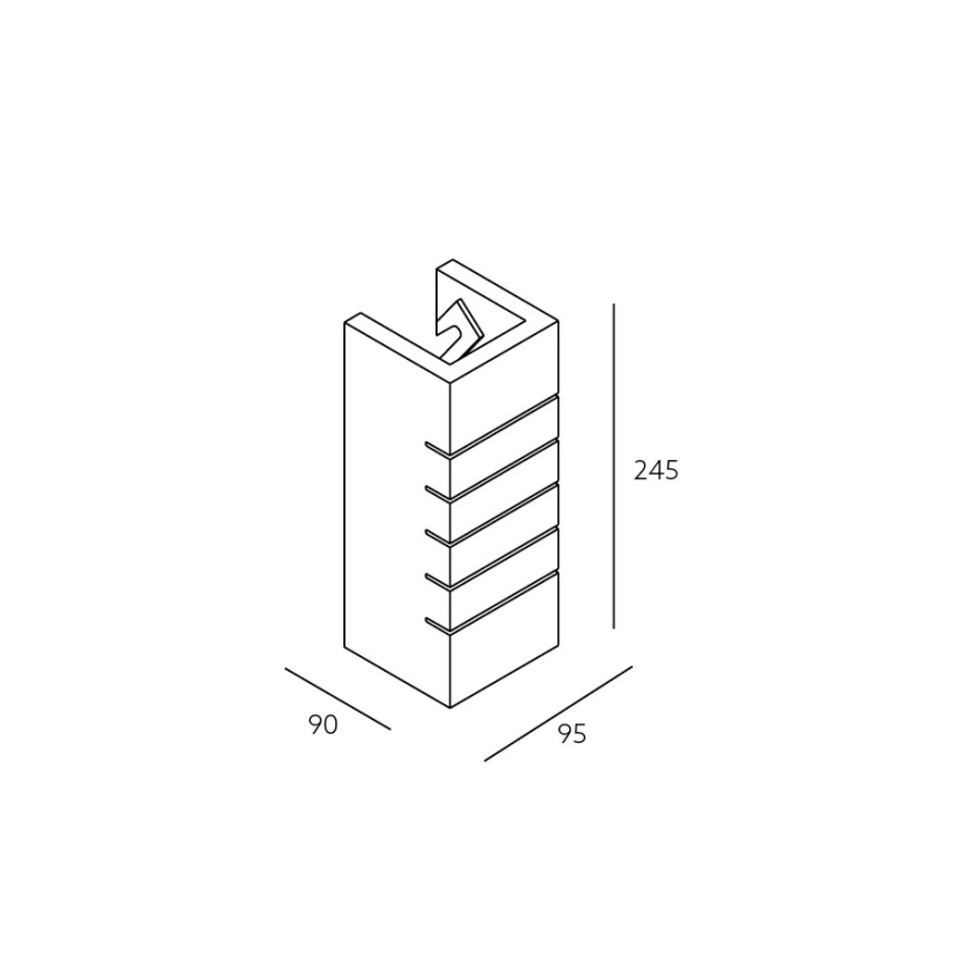 Seinävalaisin SECCO 1xE14/40W/230V
