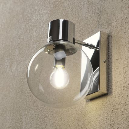 Seinävalaisin SFERIO 1xE14/5W/230V kiiltävä kromi/kirkas