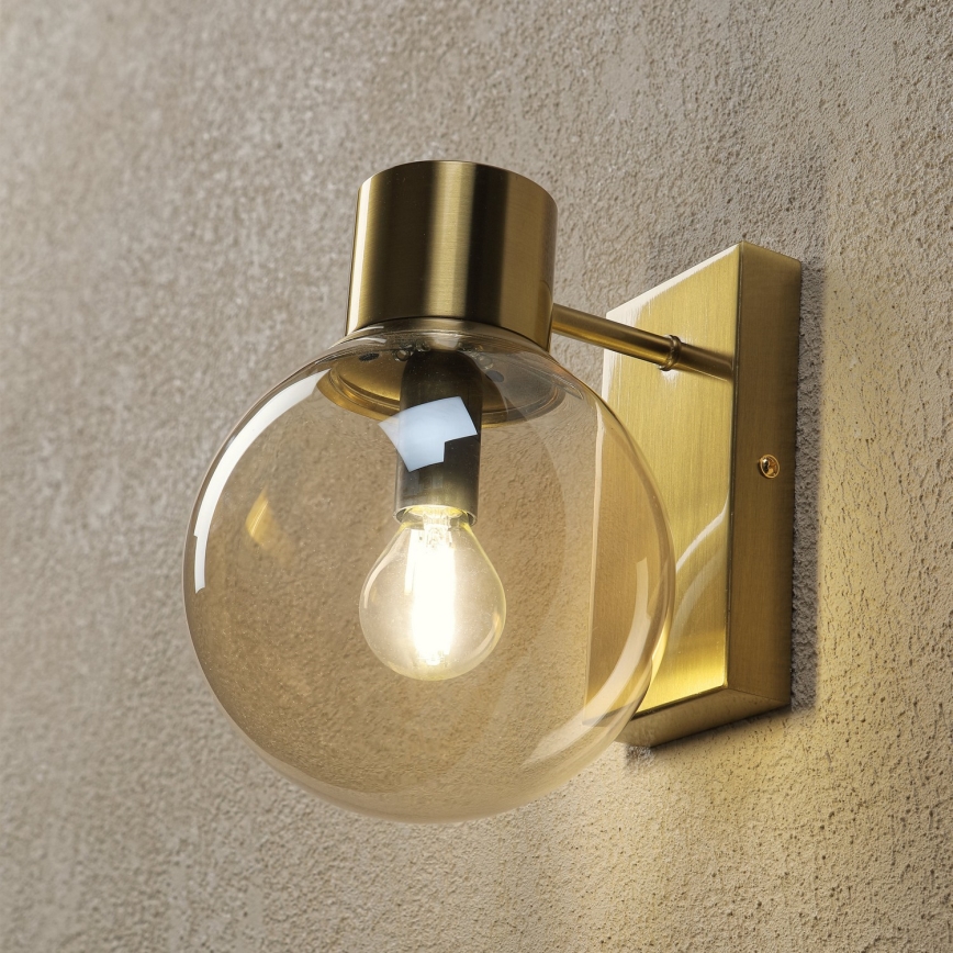 Seinävalaisin SFERIO 1xE14/5W/230V messinki/savunbeige
