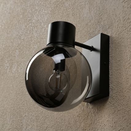Seinävalaisin SFERIO 1xE14/5W/230V musta/savunmusta