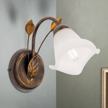 Seinävalaisin SISI 1xE14/40W/230V pronssi/patina