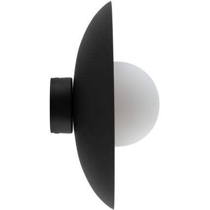 Seinävalaisin SLATE 1xG9/8W/230V halkaisija 28 cm musta