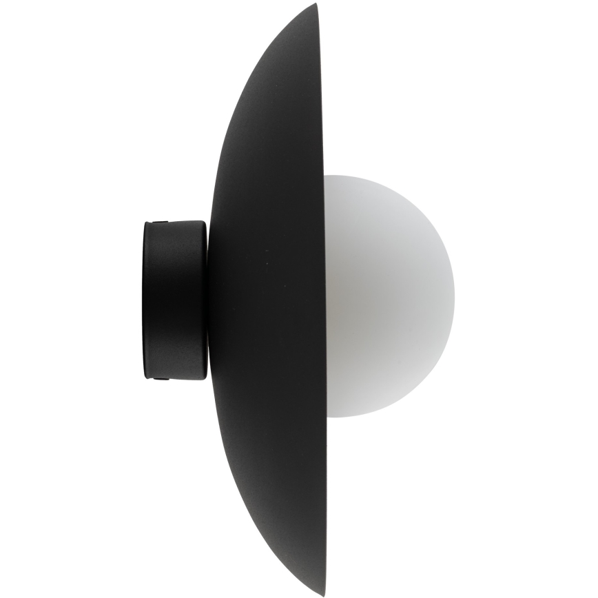 Seinävalaisin SLATE 1xG9/8W/230V halkaisija 28 cm musta