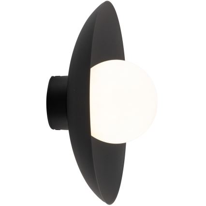 Seinävalaisin SLATE 1xG9/8W/230V halkaisija 28 cm musta